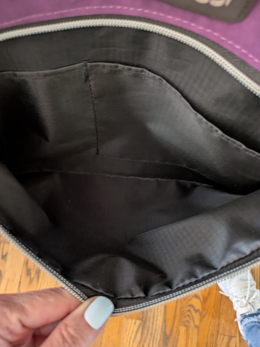 Biaggi Reversible Work Laptop Bag Purple/Black View 2